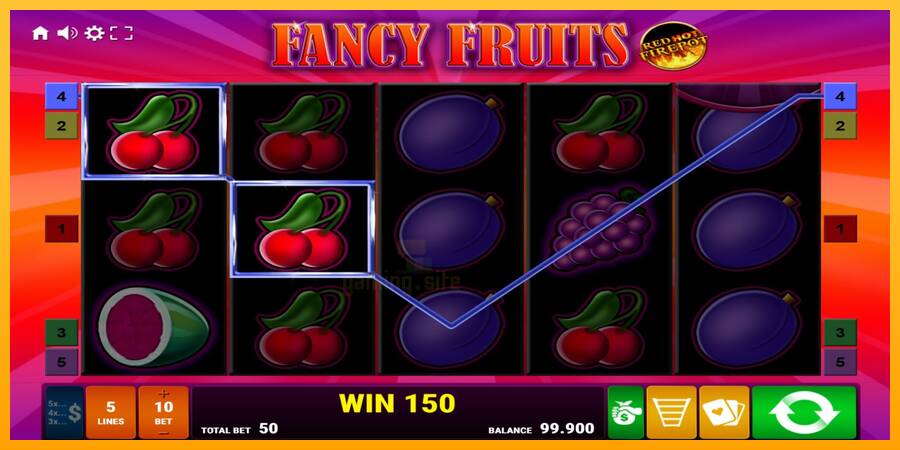 Fancy Fruits Red Hot Firepot gaming machine for money, picture 2