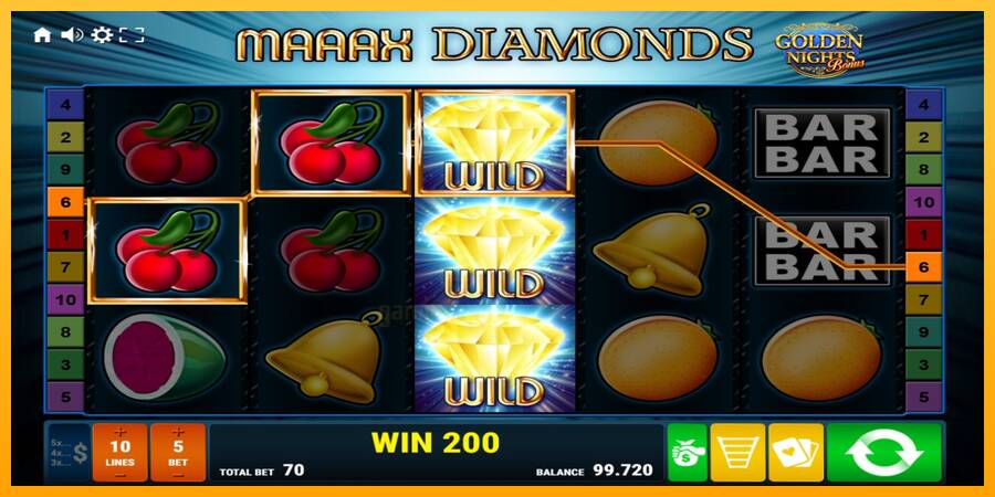 Maaax Diamonds Golden Nights gaming machine for money, picture 3