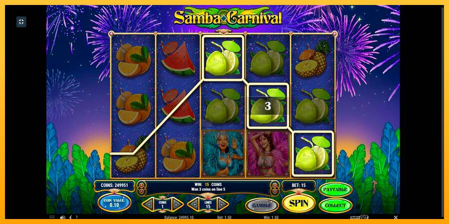 Samba Carnival gaming machine for money, picture 7