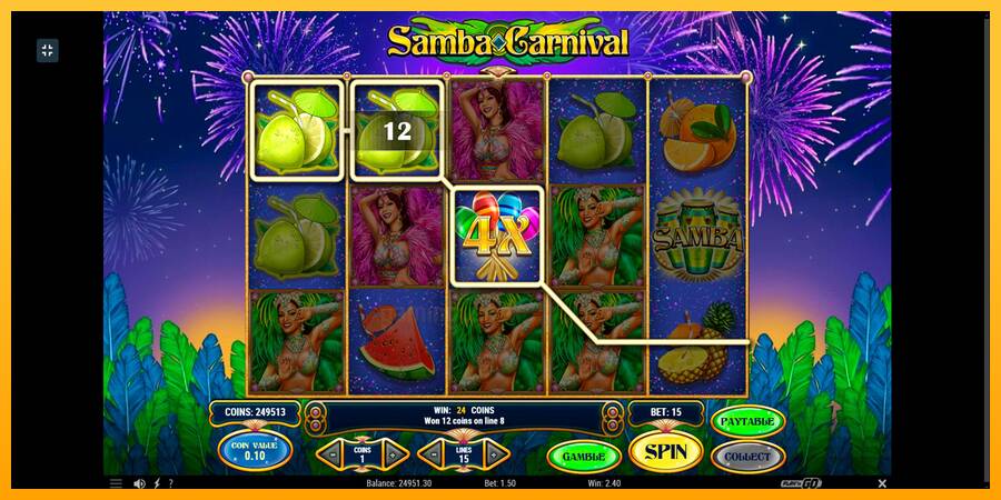 Samba Carnival gaming machine for money, picture 10