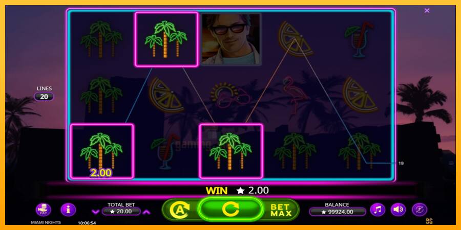 Miami Nights gaming machine for money, picture 4