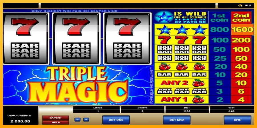 Triple Magic gaming machine for money, picture 1