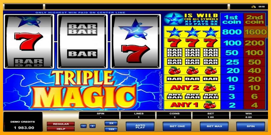 Triple Magic gaming machine for money, picture 5