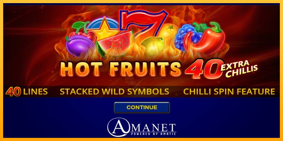 Hot Fruits 40 Extra Chillis gaming machine for money, picture 1