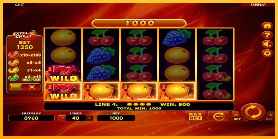 Hot Fruits 40 Extra Chillis gaming machine for money, picture 3