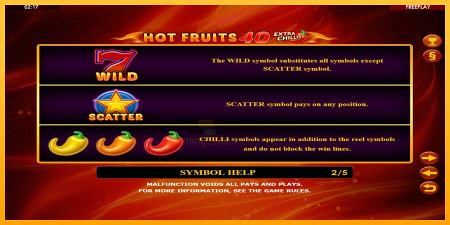 Hot Fruits 40 Extra Chillis gaming machine for money, picture 5