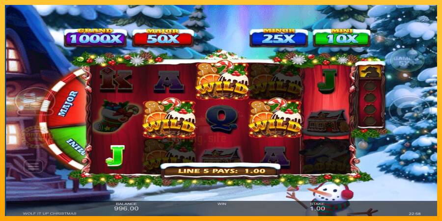 Wolf It Up Christmas gaming machine for money, picture 4