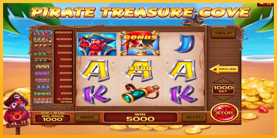 Pirate Treasure Cove 3x3 gaming machine for money, picture 2