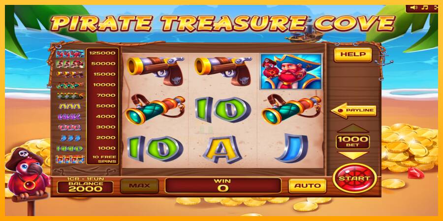 Pirate Treasure Cove 3x3 gaming machine for money, picture 3