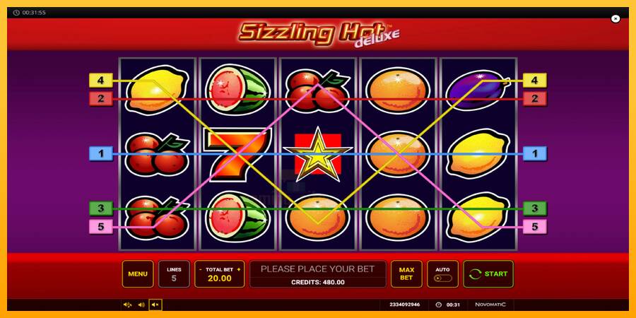 Sizzling Hot Deluxe gaming machine for money, picture 3