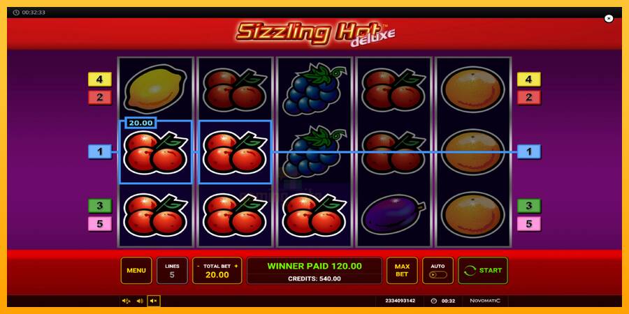 Sizzling Hot Deluxe gaming machine for money, picture 4