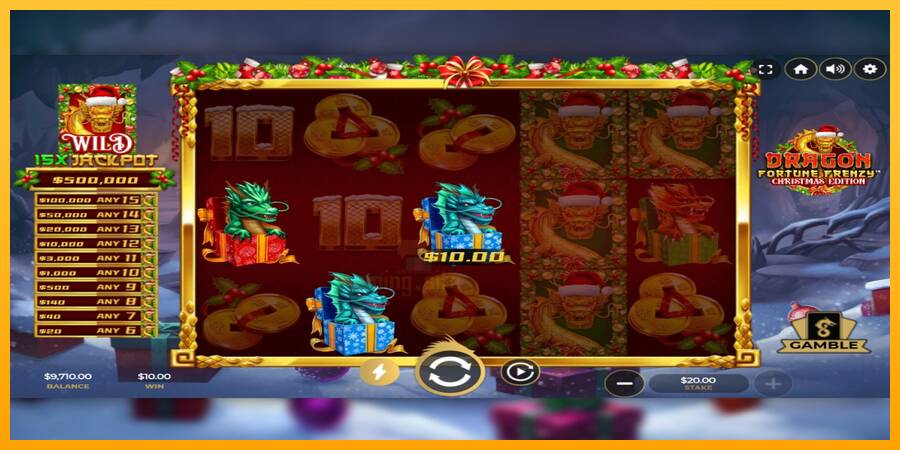 Dragon Fortune Frenzy Christmas Edition gaming machine for money, picture 3