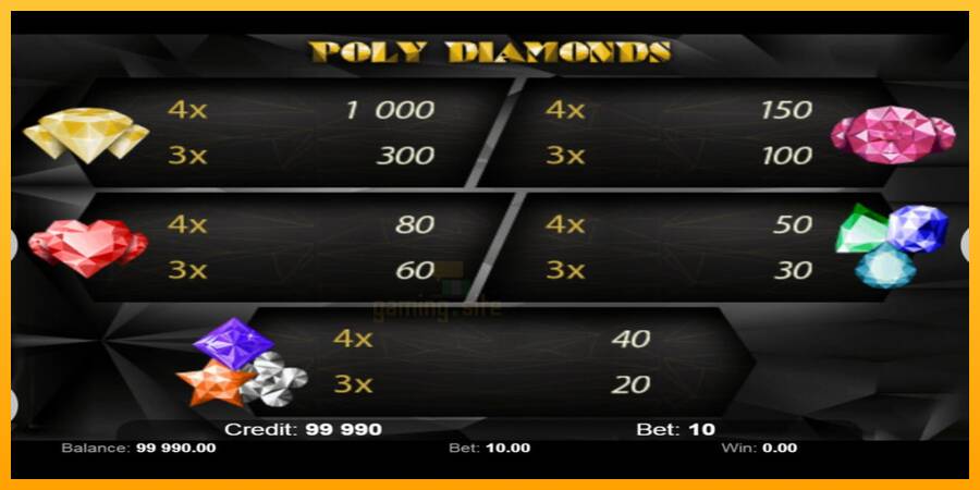 Poly Diamonds gaming machine for money, picture 4