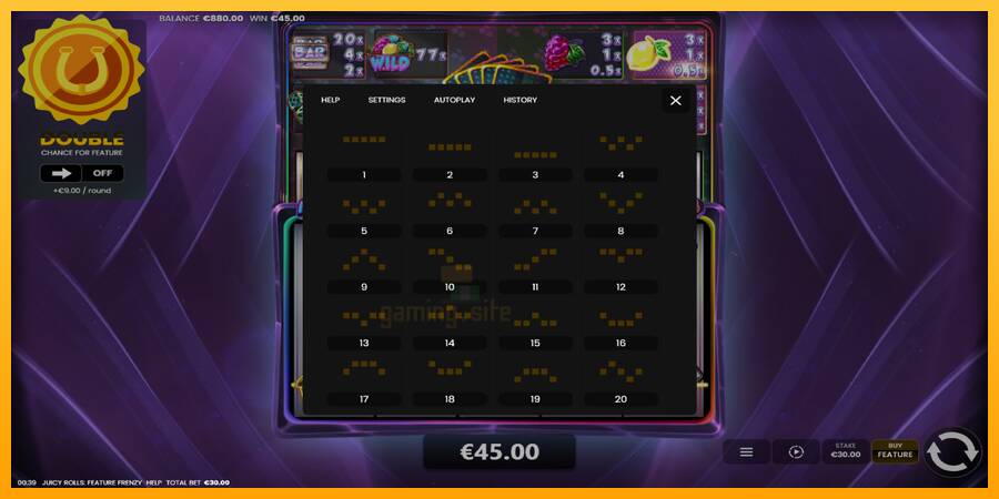 Juicy Rolls: Feature Frenzy gaming machine for money, picture 7