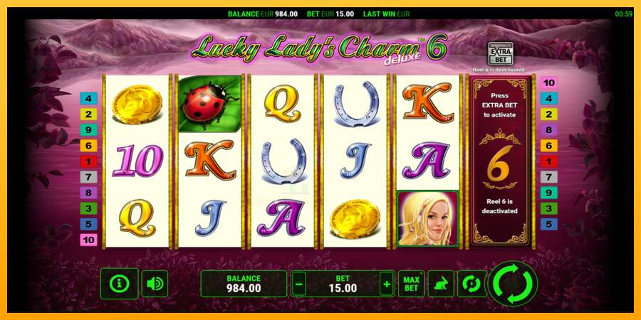 Lucky Ladys Charm Deluxe 6 gaming machine for money, picture 2