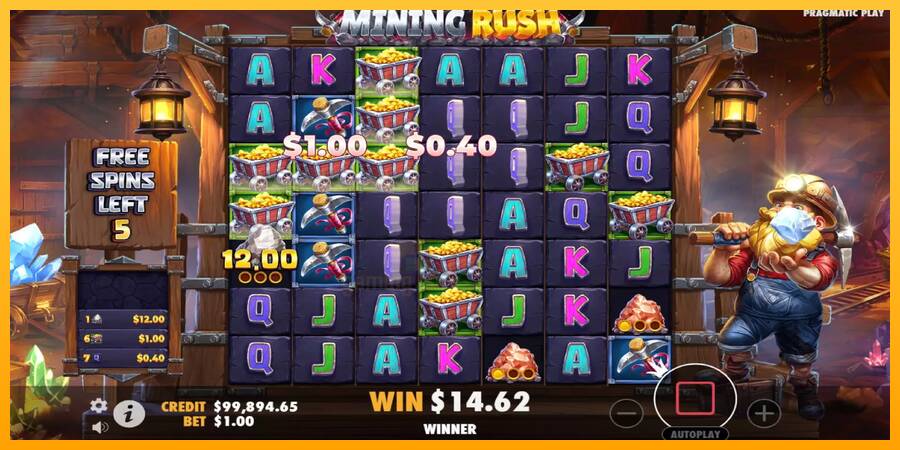 Mining Rush gaming machine for money, picture 7