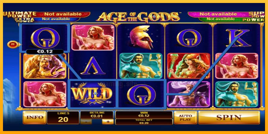 Age Of The Gods gaming machine for money, picture 2