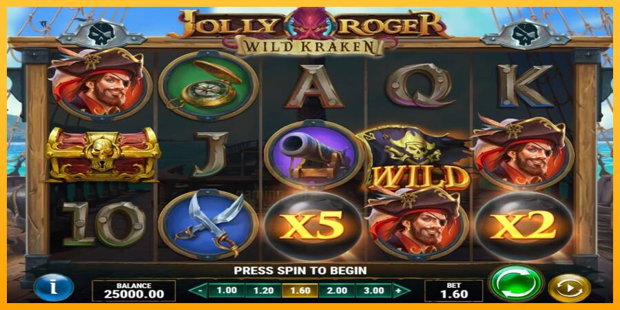 Jolly Roger Wild Kraken gaming machine for money, picture 1