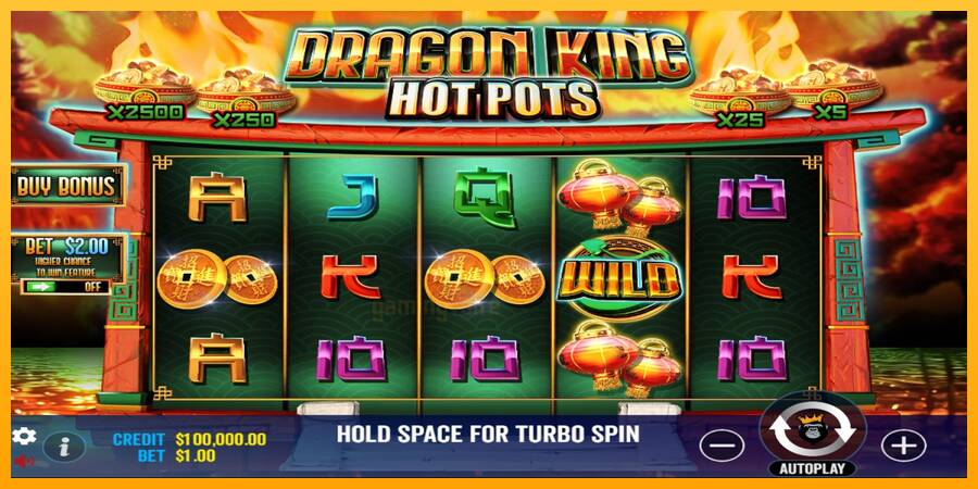 Dragon King Hot Pots gaming machine for money, picture 1