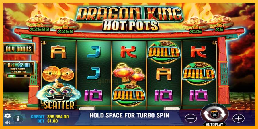 Dragon King Hot Pots gaming machine for money, picture 3