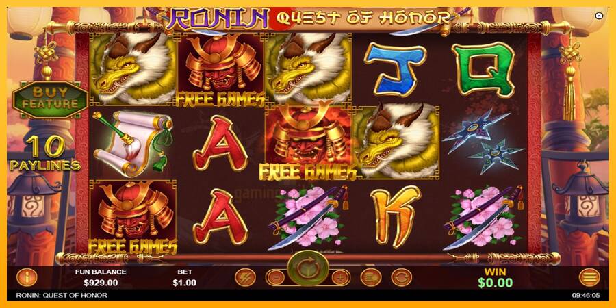 Ronin - Quest of Honor gaming machine for money, picture 3