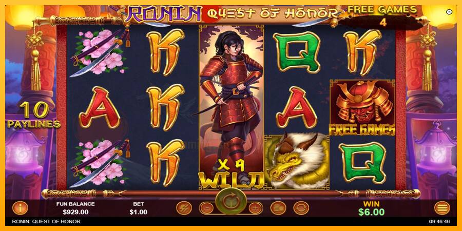 Ronin - Quest of Honor gaming machine for money, picture 4