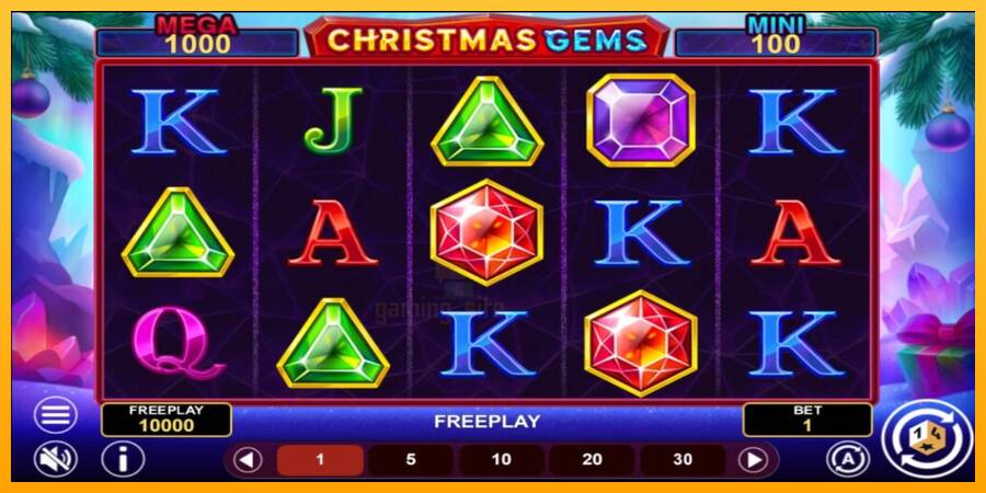 Christmas Gems Hold & Win gaming machine for money, picture 2