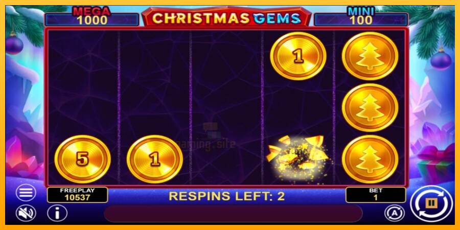 Christmas Gems Hold & Win gaming machine for money, picture 5