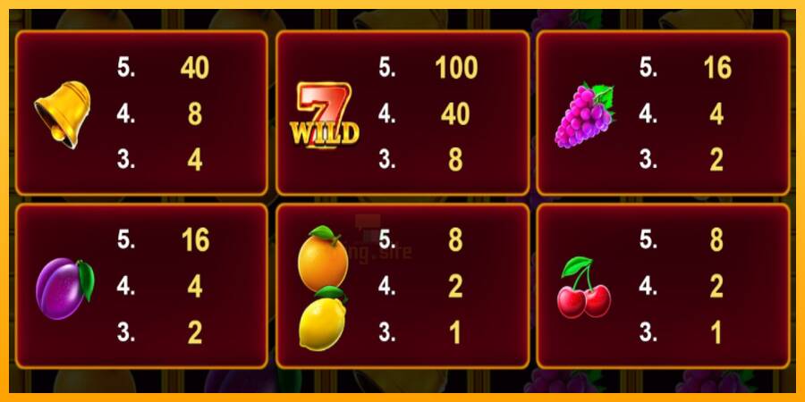 Cashn Fruits Fortune 100 gaming machine for money, picture 4