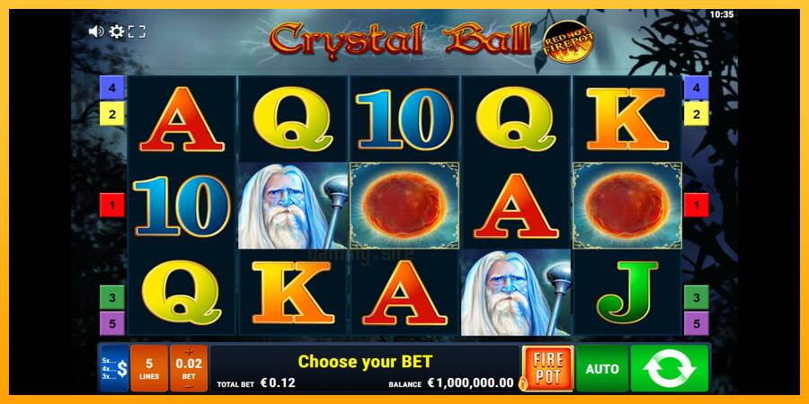 Crystal Ball Red Hot Firepot gaming machine for money, picture 2