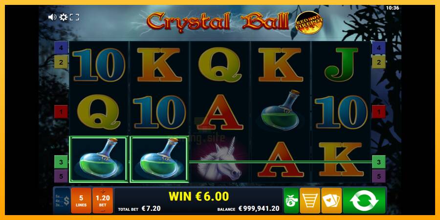 Crystal Ball Red Hot Firepot gaming machine for money, picture 3