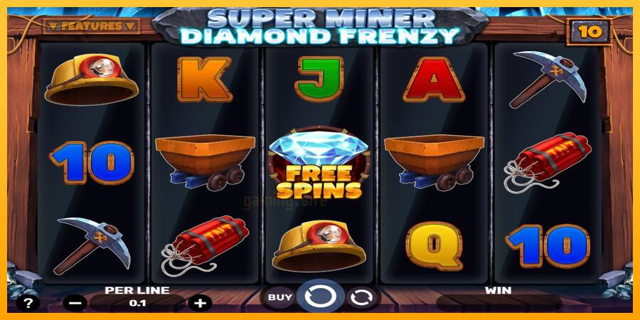 Super Miner - Diamond Frenzy gaming machine for money, picture 1