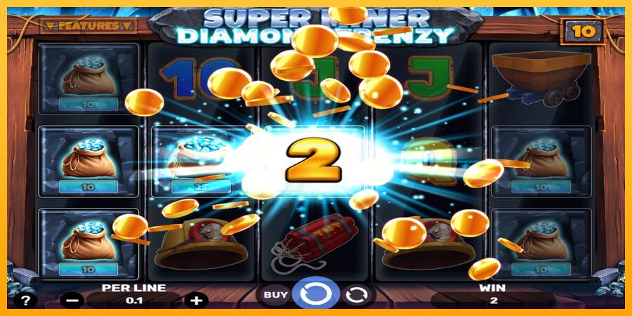 Super Miner - Diamond Frenzy gaming machine for money, picture 3