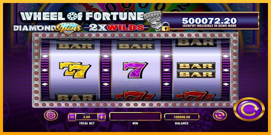 Wheel of Fortune Diamond Spins 2x Wilds gaming machine for money, picture 1