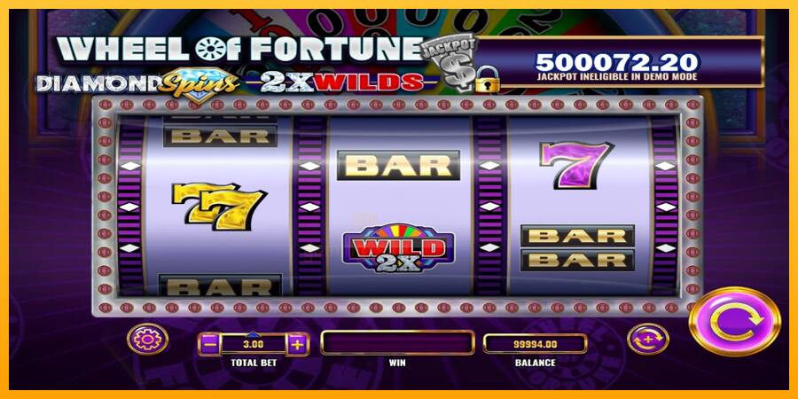 Wheel of Fortune Diamond Spins 2x Wilds gaming machine for money, picture 2