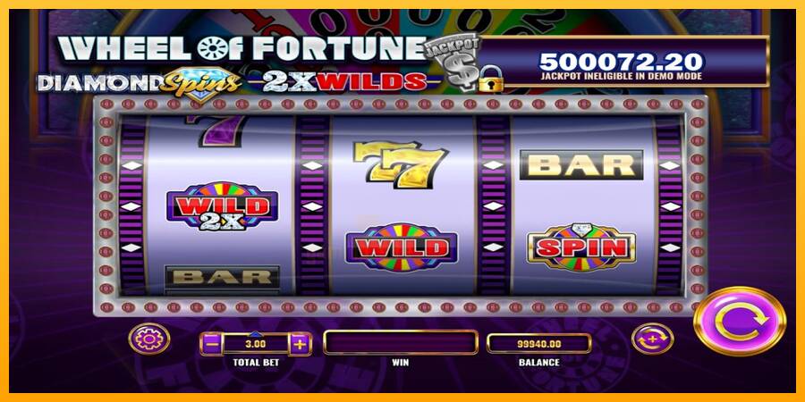 Wheel of Fortune Diamond Spins 2x Wilds gaming machine for money, picture 3