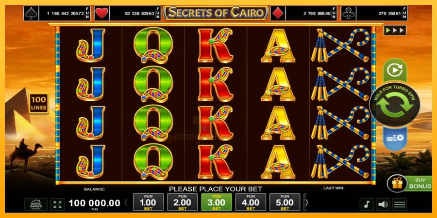 Secrets of Cairo gaming machine for money, picture 1