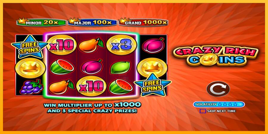 Crazy Rich Coins gaming machine for money, picture 1