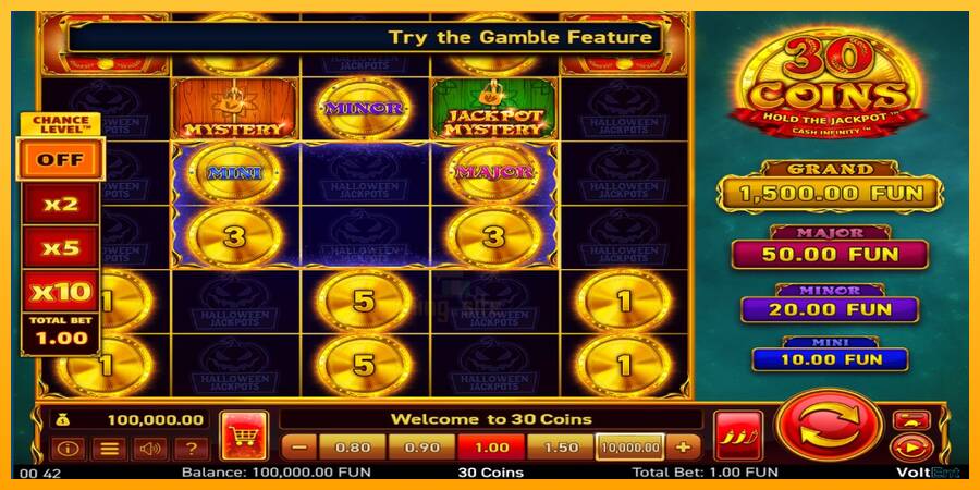 30 Coins Halloween Jackpots gaming machine for money, picture 1