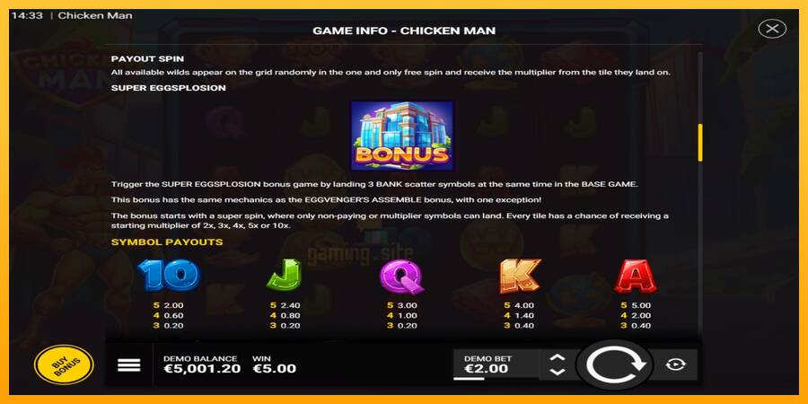 Chicken Man gaming machine for money, picture 5