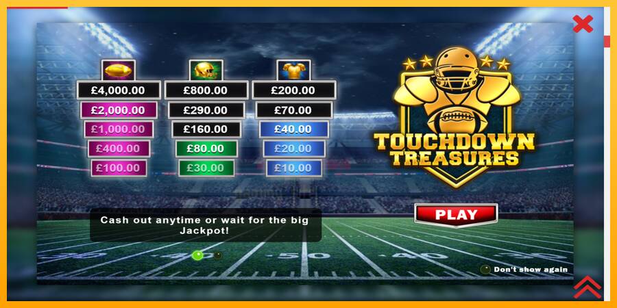 Touchdown Treasures gaming machine for money, picture 1