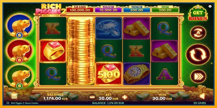 Rich Piggies 2: Bonus Combo gaming machine for money, picture 4