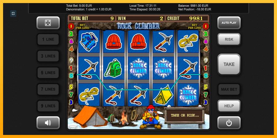 Rock Climber gaming machine for money, picture 2