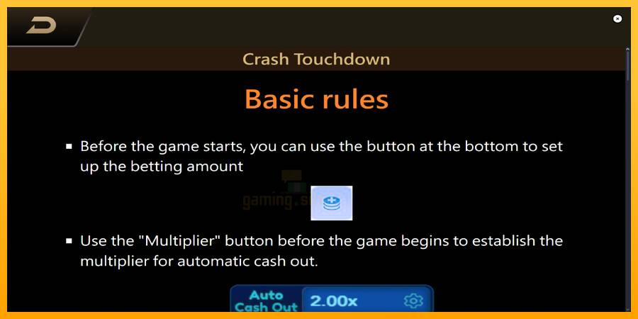 Crash Touchdown gaming machine for money, picture 6