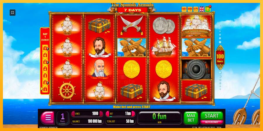 7 Days Spanish Armada gaming machine for money, picture 1