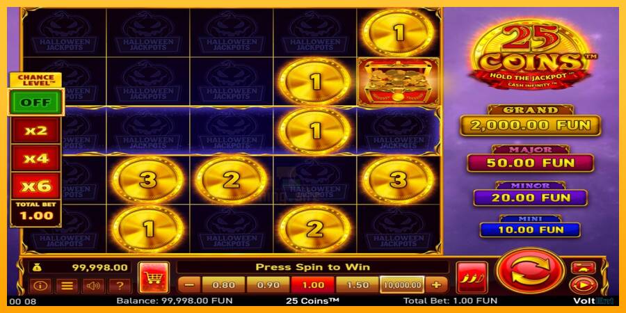 25 Coins Halloween Jackpots gaming machine for money, picture 2