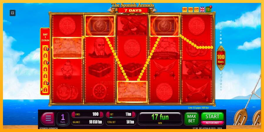 7 Days Spanish Armada gaming machine for money, picture 9