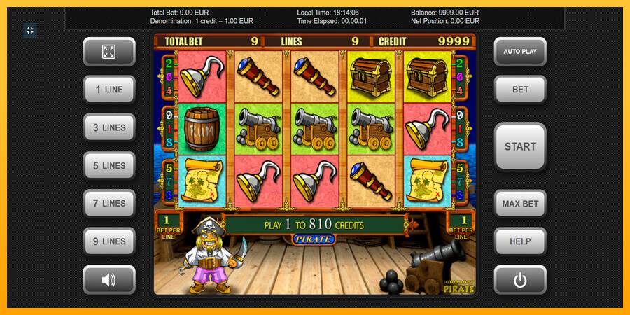 Pirate gaming machine for money, picture 1