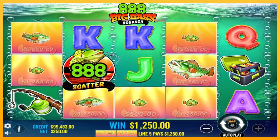 888 Big Bass Bonanza gaming machine for money, picture 3