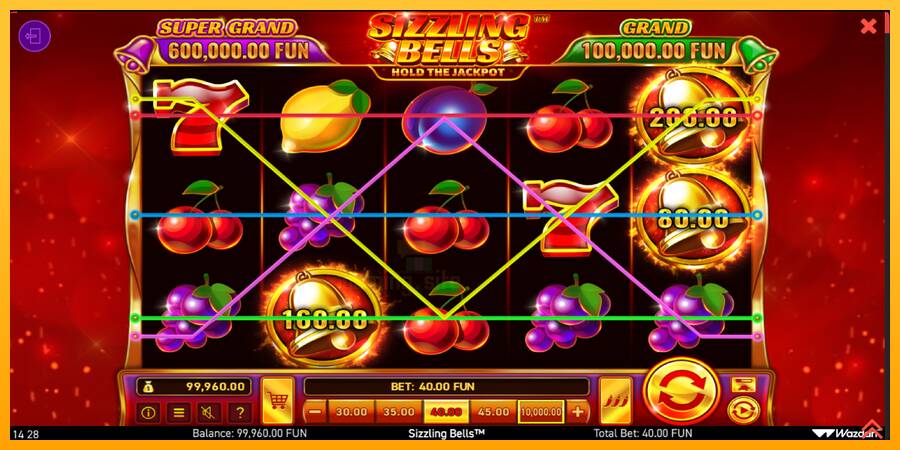 Sizzling Bells gaming machine for money, picture 3